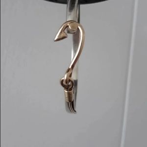 SS .925 & 18k St. Croix Fish Hook Bracelet
